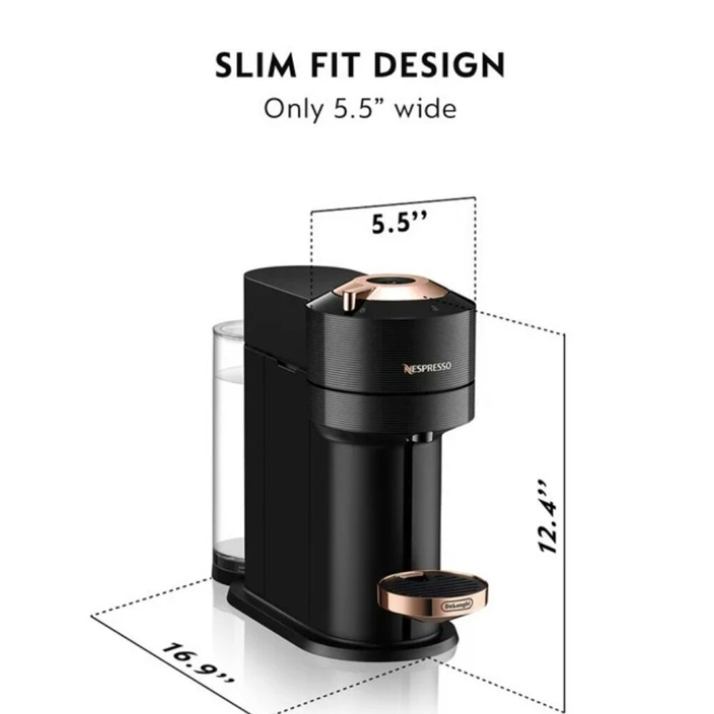 Nespresso by De'Longhi Vertuo Next Premium Coffee and Espresso Maker in Black Ro